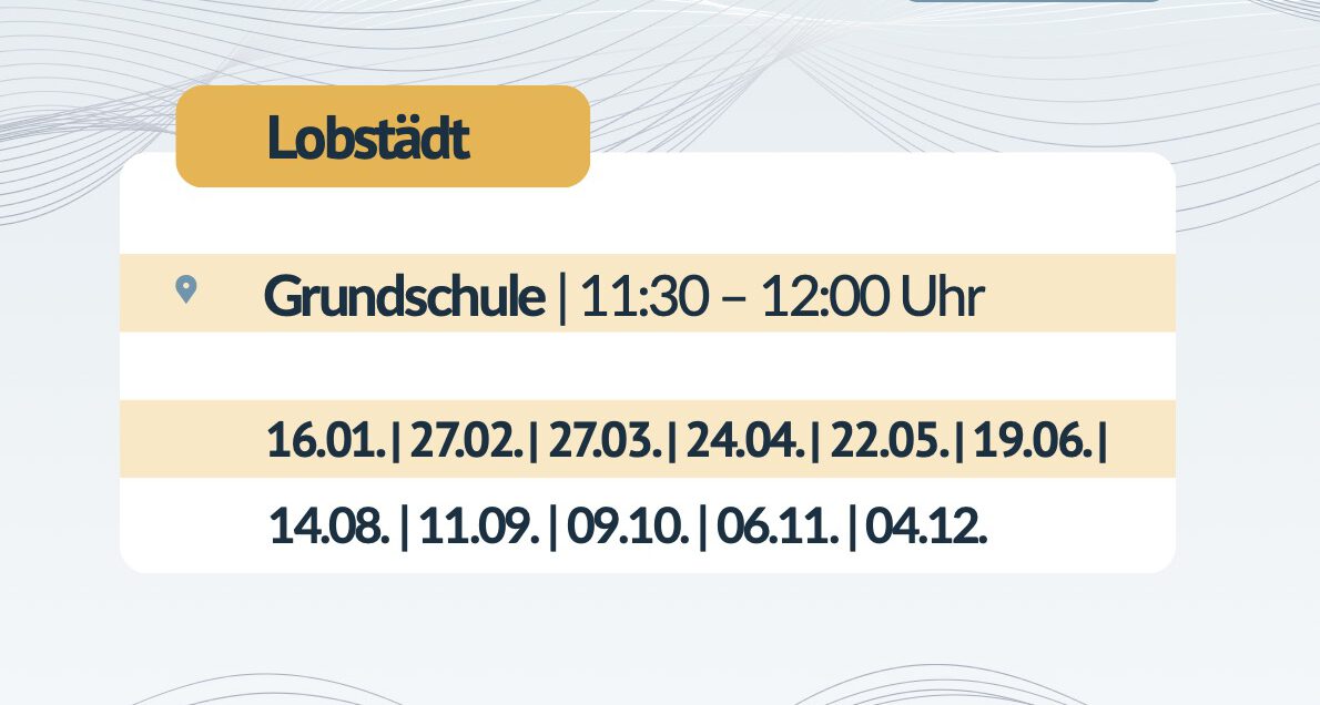 Tourenplan der Fahrbibliothek 2026